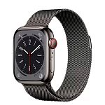 Смарт-часы Apple Watch Series 8 GPS + Cellular 45mm Graphite Stainless Steel with Graphite Milanese Loop (MNKW3/MNKX3)