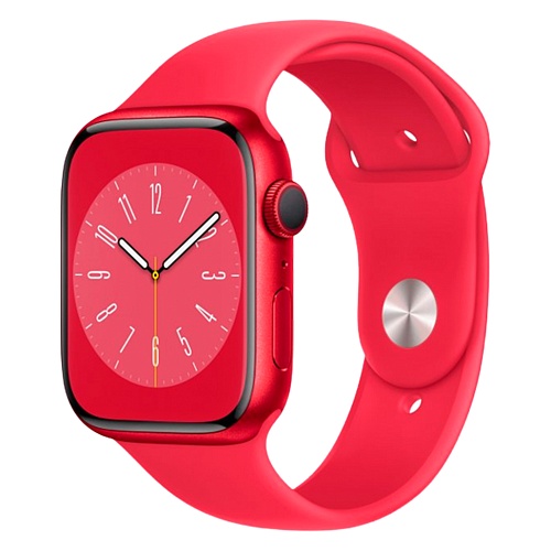 Смарт-часы Apple Watch Series 8 45mm Red Aluminum Case with Red Sport Band (MNP43UL/A)