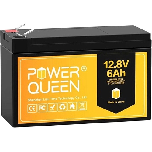 Аккумулятор Power Queen LiFePO4 12V (12.8V/6Ah/76.8Wh) (BMS 6A/6A)