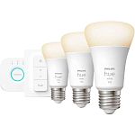 Стартовый комплект Philips Hue E27 White 1100лм 3 шт + Hue Bridge + Dimmer Switch (929002469204)