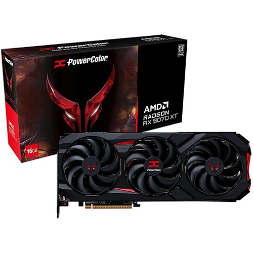 Відеокарта PowerColor Red Devil AMD Radeon RX 9070 XT 16GB GDDR6 (RX9070XT 16G-E/OC) EU - придбати в Дніпрі, Україні: ціна, характеристики | інтернет-магазин TOUCH