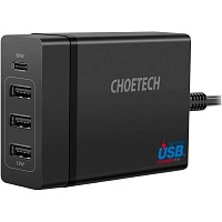 Мережевий зарядний пристрій Choetech 72W Black (PD72-1C3UEU-101BK) - придбати в Дніпрі, Україні: ціна, характеристики | інтернет-магазин TOUCH
