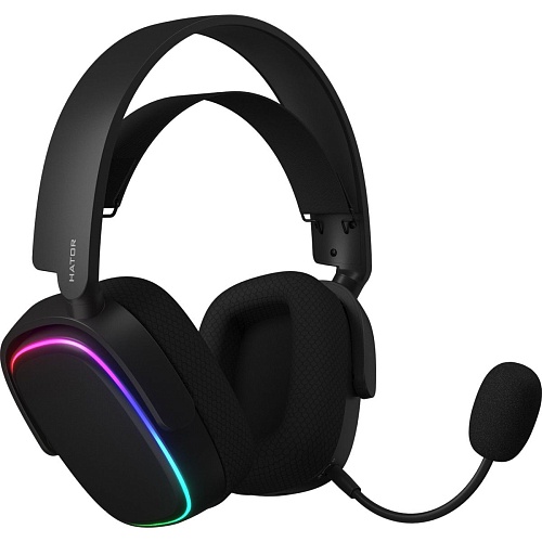 Игровые наушники Hator Phoenix Wireless RGB Tri-mode Black (HTA-870)
