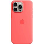 Чехол Silicone Case with MagSafe для Apple iPhone 15 Pro Max Guava AAA