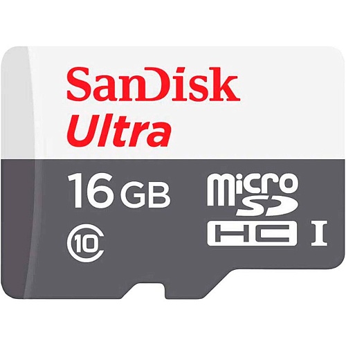 Карта памяти SanDisk microSDHC 16GB UHS-I Ultra A1 R-100MB/s (SDSQUNR-016G-GN3MN)