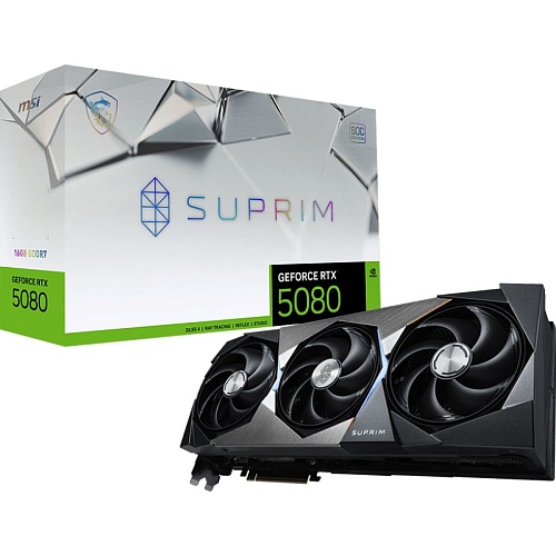 Видеокарта MSI GeForce RTX 5080 16G Suprim SOC (G5080-16SPS) EU