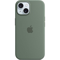 Чехол Silicone Case with MagSafe для Apple iPhone 15 Storm Cypress ААА