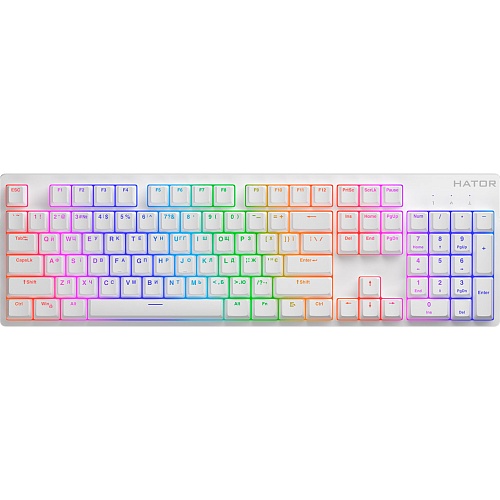 Клавиатура Hator Rockfall 2 Mecha Orange USB White (HTK-711)