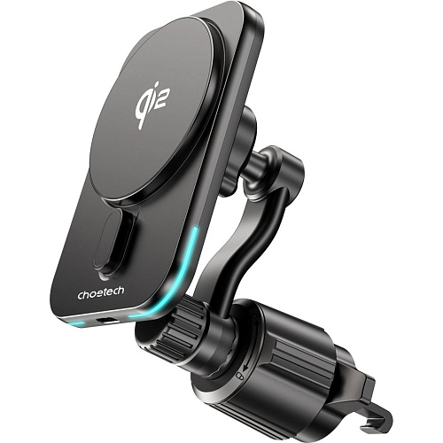 Автодержатель с беспроводной зарядкой Choetech Qi2 15W Black (T231-F-XACBK)