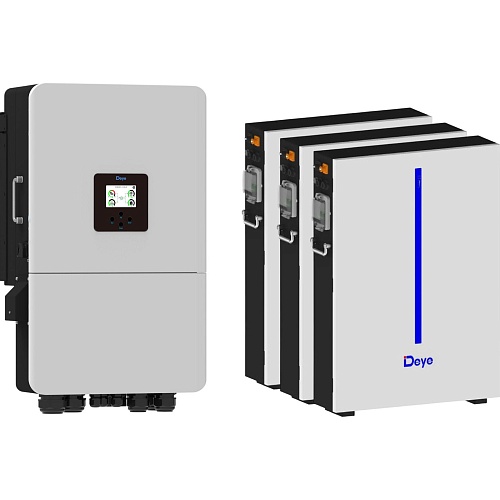 Система хранения энергии Deye SUN-15K-SG05LP3-EU-SM2 15kW + 3 АКБ RW-M6.1-B 18.4 kWh (51.2V/120Ah/6144Wh)