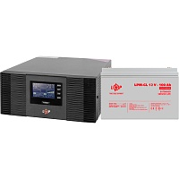 Источник бесперебойного питания (ИБП) LogicPower LPM-PSW-1500VA + АКБ LPM-GL 12V - 100Ah (19995)