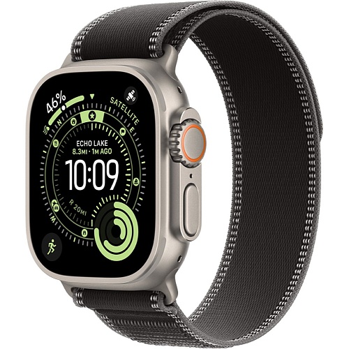 Смарт-часы Apple Watch Ultra 3 49mm Natural Titanium Case with Black/Charcoal Trail Loop M/L (MF1V4+MFT94)