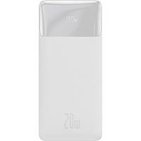 Внешний аккумулятор Baseus Bipow Overseas 20W 20000mAh White (PPBD050302/PPDML-M02)