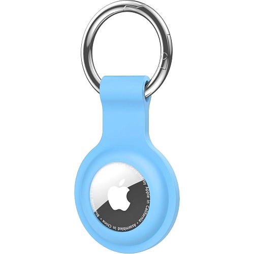 Чехол для поисковой метки Apple AirTag Silicone Key Ring Fluorescent Blue HC Чехол для поисковой метки Apple AirTag Silicone Key Ring Fluorescent Blue HC