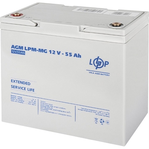 Аккумулятор LogicPower AGM-MG 12V (12V/55Ah/660Wh) (3873)