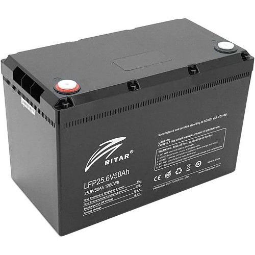 Аккумулятор Ritar LiFePO4 24V (25.6V/50Ah/1280Wh) (R-LFP 25.6V 50Ah) Аккумулятор Ritar LiFePO4 24V (25.6V/50Ah/1280Wh) (R-LFP 25.6V 50Ah)