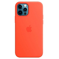 Чехол Silicone Case с MagSafe для Apple iPhone 12/12 Pro (Electric Orange) ААА Чехол Silicone Case с MagSafe для Apple iPhone 12/12 Pro (Electric Orange) ААА