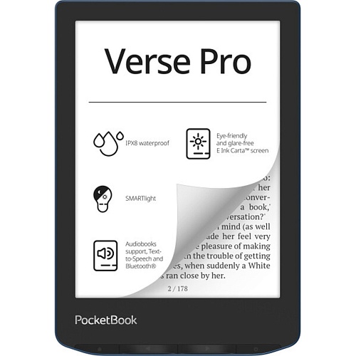 Электронная книга PocketBook 634 Verse Pro Azure (PB634-A-CIS, PB634-A-WW)