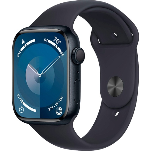 Смарт-часы Apple Watch Series 9 GPS 45mm Midnight Aluminum Case with Midnight Sport Band S/M (MR993)
