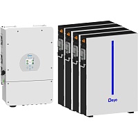 Система хранения энергии Deye SUN-10K-SG02LP1-EU-AM3 10kW + 4 АКБ RW-M6.1-B 24.5kWh (51.2V/120Ah/6144Wh)