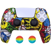 Чехол на геймпад Silicone Case для Sony DualSense Graffiti D