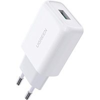 Мережевий зарядний пристрій Ugreen CD122 18W QC3.0 USB Fast Charger 3A White (10133) - придбати в Дніпрі, Україні: ціна, характеристики | інтернет-магазин TOUCH