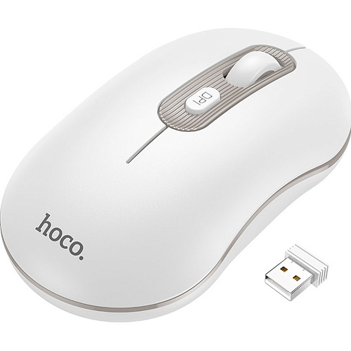 Мышь Hoco GM21 Platinum Wireless White