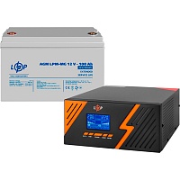 Источник бесперебойного питания (ИБП) LogicPower LPM-PSW-1500VA 12V + АКБ LPM-MG 12V - 100Ah (29698) 