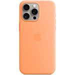 Чохол Silicone Case with MagSafe для Apple iPhone 15 Pro Max Orange Sorbet AAA
