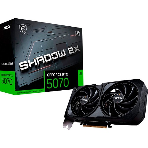 Видеокарта MSI GeForce RTX 5070 12G SHADOW 2X OC (G5070-12S2C) UA