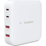 Мережевий зарядний пристрій Choetech PD8008 100W Desktop GaN Charger White (PD8008-EU-WH)