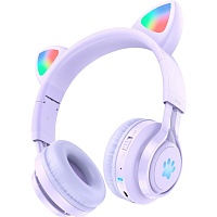 Наушники Hoco W39 Cat Ear Stereo Bluetooth Headphones Purple (779267)