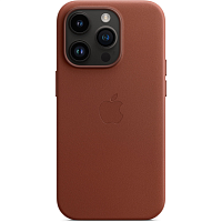Чехол Apple Leather Case with MagSafe для Apple iPhone 14 Pro Umber (MPPK3)
