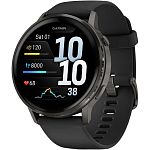 Смарт-годинник Garmin Venu 4 45mm Slate with Black Silicone Band (010-03014-00)