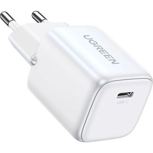 Сетевое зарядное устройство Ugreen CD318 Nexode Mini 20W PD GaN Tech Charger White (15324)