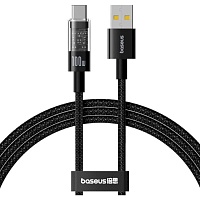 Кабель Baseus Gem USB-A to USB-C 100w 1m Black (P10373002111-00)