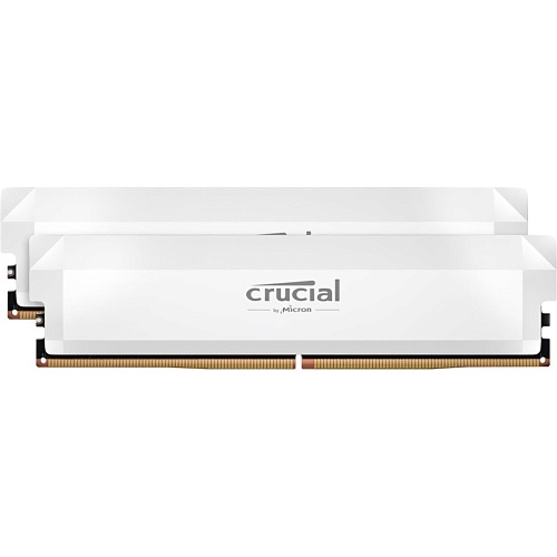Модуль памяти DDR5 Crucial 2x16GB 6400MHz Pro OC White (CP2K16G64C38U5W)