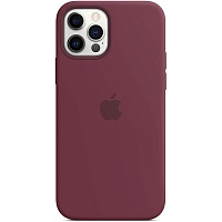Чехол Silicone Case с MagSafe для Apple iPhone 12/12 Pro (Plum) ААА
