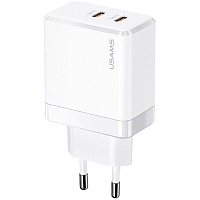 Мережевий зарядний пристрій Usams T54 GaN 40W 3A White (CC172TC02) - придбати в Дніпрі, Україні: ціна, характеристики | інтернет-магазин TOUCH Мережевий зарядний пристрій Usams T54 GaN 40W 3A White (CC172TC02) - придбати в Дніпрі, Україні: ціна, характеристики | інтернет-магазин TOUCH