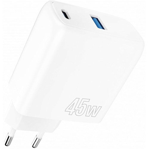 Мережевий зарядний пристрій Proove Silicone Power 45W USB-C/USB-A White (WCSP45110002) - придбати в Дніпрі, Україні: ціна, характеристики | інтернет-магазин TOUCH