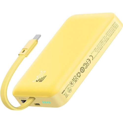 Внешний аккумулятор Baseus Magnetic Mini 10000mAh 30W Yellow (P1002210BY23-00)