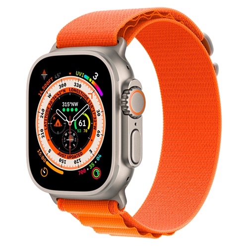 Смарт-часы Apple Watch Ultra 49mm Titanium Case with Orange Alpine Loop Large (MQEV3/MQFM3)