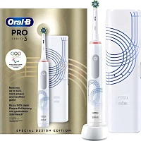 Электрическая зубная щетка Oral-B D505 Pro 3 3500 Cross Action White Olympic Edition Электрическая зубная щетка Oral-B D505 Pro 3 3500 Cross Action White Olympic Edition