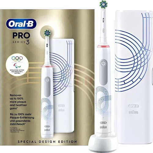 Електрична зубна щітка Oral-B D505 Pro 3 3500 Cross Action White Olympic Edition - придбати в Дніпрі, Україні: ціна, характеристики | інтернет-магазин TOUCH