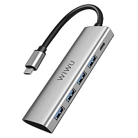 USB-хаб WiWU Alpha 541P (Gray) USB-хаб WiWU Alpha 541P (Gray)