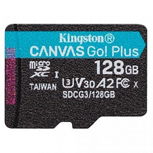 Карта пам'яті KINGSTON 128Gb microSDXC Canvas Go Plus Class 10 UHS-1 А2 V30 (SDCG3/128GBSP) - придбати в Дніпрі, Україні: ціна, характеристики | інтернет-магазин TOUCH