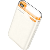 Внешний аккумулятор Borofone Skillful BJ69 10000mAh 20W Milky White (000000750562) Внешний аккумулятор Borofone Skillful BJ69 10000mAh 20W Milky White (000000750562)