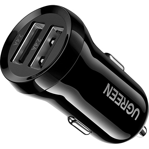 Автомобільний зарядний пристрій Ugreen ED018 Dual USB Car Charger 24W 2.4A Black (50875) - придбати в Дніпрі, Україні: ціна, характеристики | інтернет-магазин TOUCH
