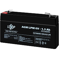 Аккумулятор LogicPower AGM 6V (6V/1.3Ah/7.8Wh) (4157) Аккумулятор LogicPower AGM 6V (6V/1.3Ah/7.8Wh) (4157)