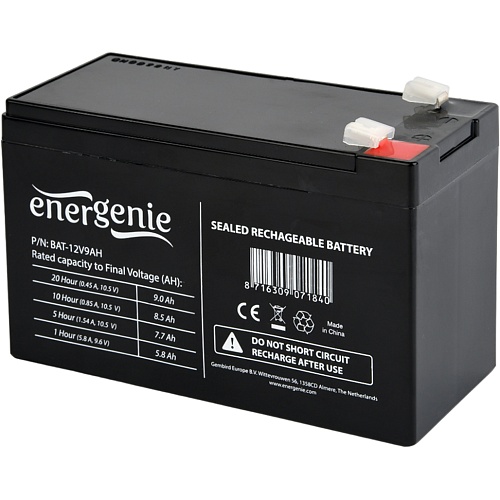 Аккумулятор для ИБП EnerGenie AGM 12V (12V/9Ah/108Wh) (BAT-12V9AH) Аккумулятор для ИБП EnerGenie AGM 12V (12V/9Ah/108Wh) (BAT-12V9AH)